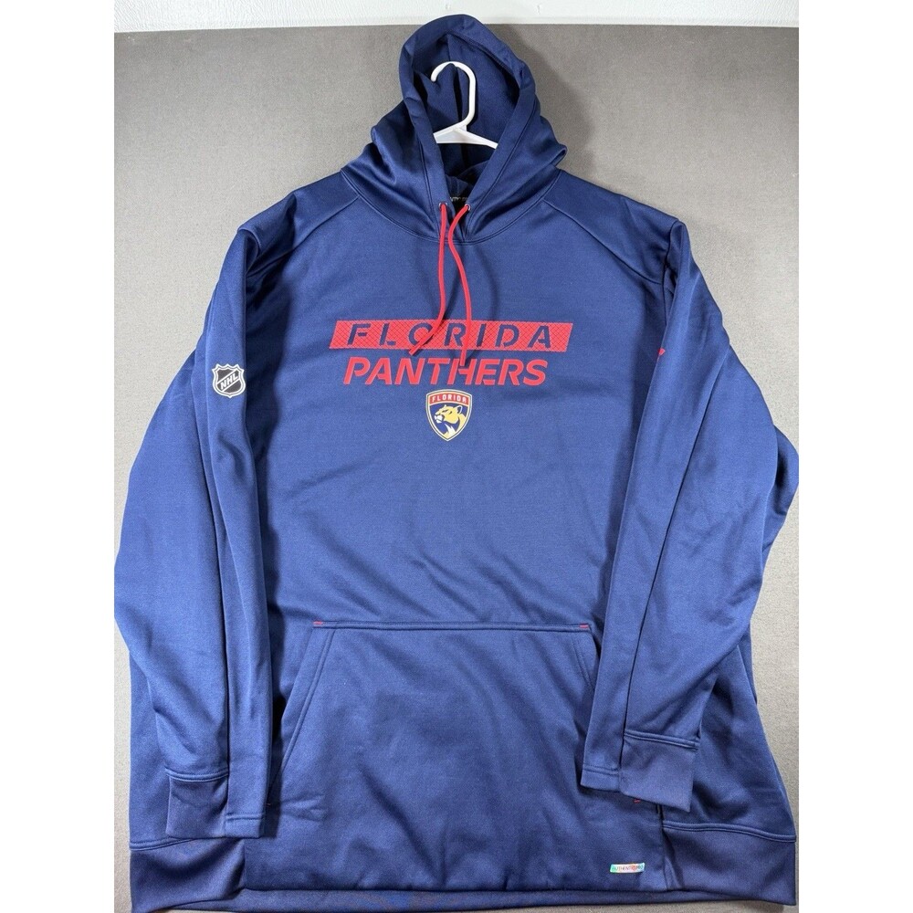 Florida Panthers Hoodie Sweatshirt Mens 3XL Blue Fanatics Pro Pullover Stretch